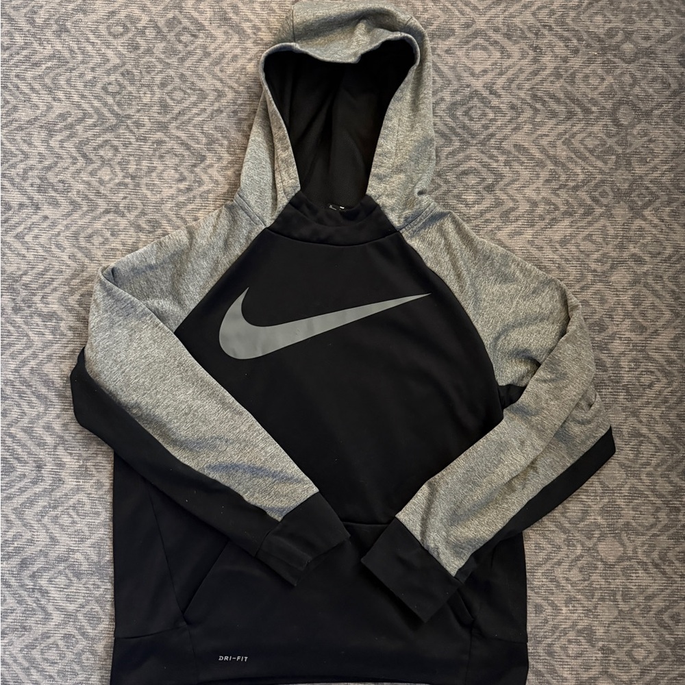 Nike Boy’s Two-Tone Black and Gray Hoodie